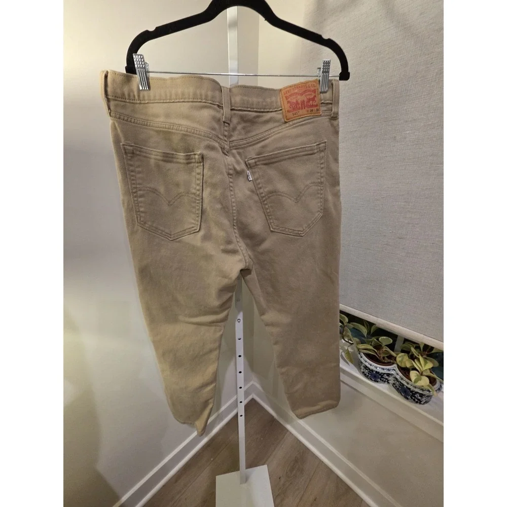 Levi's 541 Men's Jeans 36/30 Camel Brown 5 Pocket Zipper Fly
